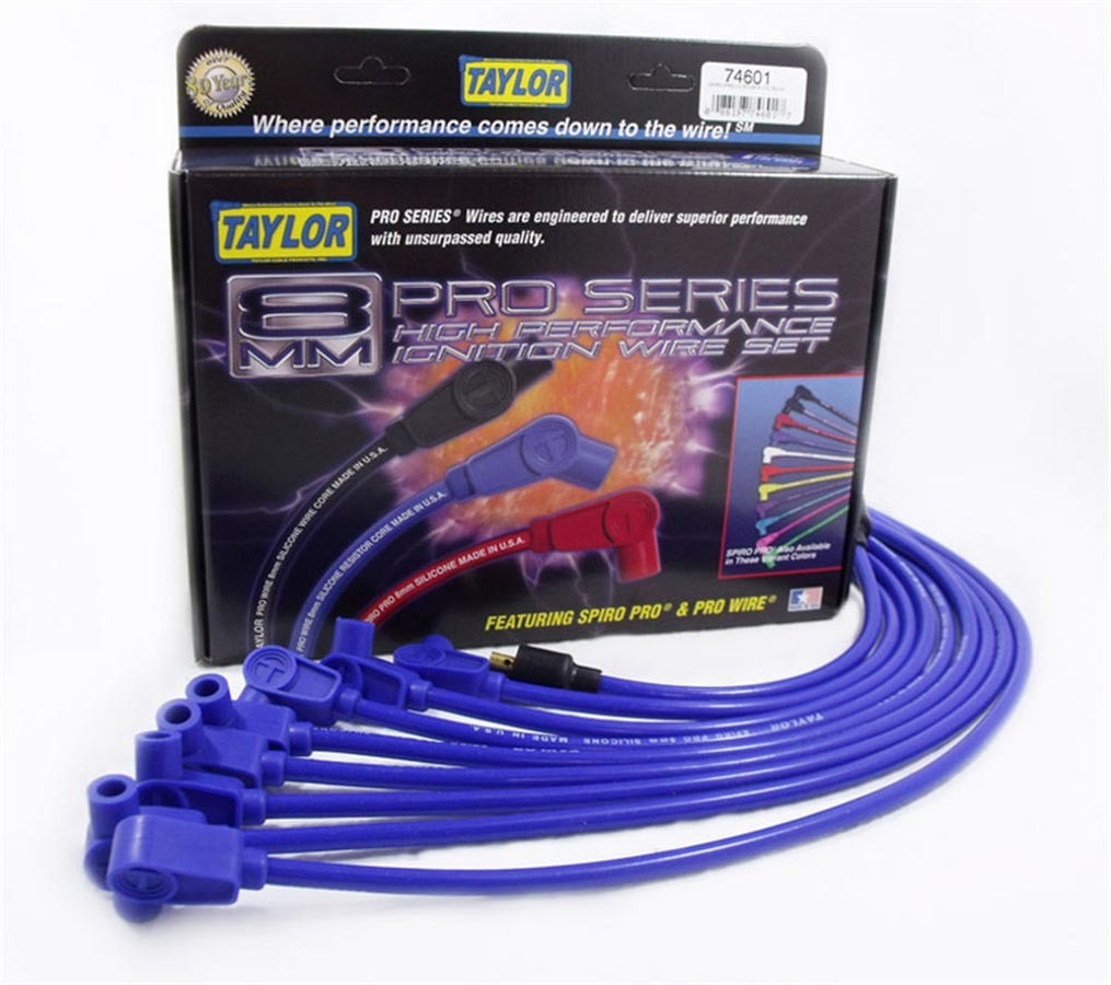 taylor 74636 Custom Fit 8mm Spiro-Pro Wires Blue 